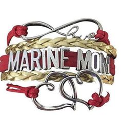 *Us Marine Corps Jewelry - United States Marine Corps Mom Bracelet *Appreciation- What Better Way To Show Your Appreciation Than With A Unique Marine Mom Bracelet. *Bracelet -Red, Gold, Navy Color/Lobster Clasp With Silver Tone Metal Charms *Adjustable -Easily Adjusts To Fit Your Wrist 6" To 8" Will Fit Small To Large Wrists Marine Mom Quotes, Marine Corps Mom, Proud Marine Mom, Usmc Mom, Navy Bracelet, Military Jewelry, Inexpensive Jewelry, Mom Bracelet, Marine Mom