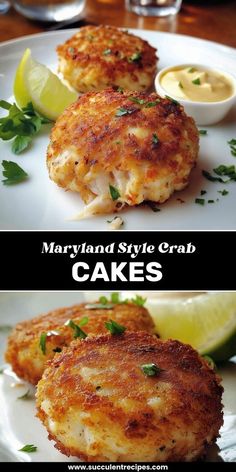 Try Baked Maryland Style Crab Cakes for a healthier twist on a beloved dish! These delicious crab cakes are oven-baked to perfection, keeping them light while still delivering that signature Maryland flavor. Shrimp Crab Cakes, Imitated Crab Meals, Simple Crab Cakes, Crab Balls Recipe Baked, Simple Crab Cakes Recipe, Crab Cakes Baked In Oven, Can Crab Recipes, Chinese Crab Casserole, Cooked Crab Recipes