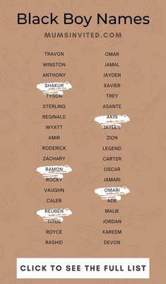 Give your baby boy a cool, cute & meaningful Black boy name that honors his heritage, with this list of rare & unusual Black boy names from African American culture. From historical & biblical influences to modern, badass names, these Black boy name ideas offer trendy & vintage vibes with powerful meanings. Find cute & unique African American boy names that are the perfect fit for your little prince.Black names african Americans. African baby boy names. Baby boy names black people
 . Cute Black Babies Names, Black Names For Boys, Baby Boy Names Black People, Baby Boy Names Black, Boy Names Black, Unique Baby Boy Names Black, African Baby Boy Names