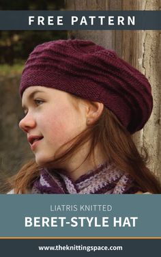 Berets Pattern, Fall Knitting Patterns, Free Knitting Patterns For Women, Beret Style, Knitting Patterns Free Hats, Knitted Beret, Knitting Machine Patterns