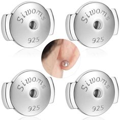 PRICES MAY VARY. 💎【 Secure Locking - Strong Spring Lock 】 Only Fit for (0.7～1.0)mm/(0.28～0.40)inch NOTCHED Post Earring. Securely Spring Interlock, Squeeze Buttons to Lock on and off. Perfect Replacement for Diamond Studs Earrings with Notched Post (21 GAUGE ～ 18 GAUGE). 💎【 Hypoallergenic, No Allergic Reaction, No Irritation 】Nickel Free, Anti-Allergic, No itch and Irritation, Solid 925 Sterling Silver Earring backings with 18K Gold Plated. 💎【 No Fading, Keep Shining】No Fading, with 200% Thic Diamond Studs Earrings, Keep Shining, Fancy Gifts, Allergic Reaction, 925 Sterling Silver Earrings, Earring Backs, Diamond Earrings Studs, Diamond Studs, Solid 925 Sterling Silver