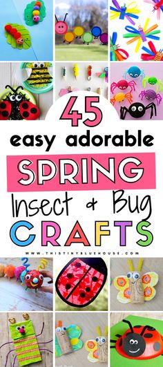 25 easy and fun spring insect crafts for kids to do at home or in the classroom