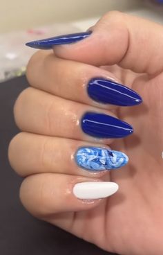 Nails Inspiration Blue, Happy Nails, Casual Nails, Nail Decorations, Perfect Nails, Blue Nails, Simple Nails