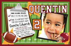 Football Birthday Party Theme, Baseball Birthday Party Invitations, Custom Envelope, Birthday Invitations Diy, Baseball Birthday Party, Baseball Birthday