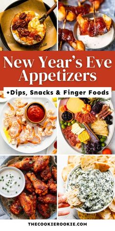 new year's eve appetizers dips, snacks and finger foods