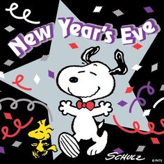 an image of a cartoon character with the words new year's eve on it