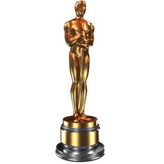 an oscar statue is shown on a white background