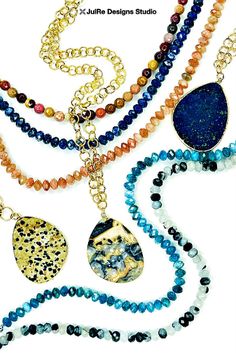 If you love the joyous feeling that colors can give you, then you'll enjoy our necklaces in many light, bright or vivid colors! Click to shop! Gemstone Necklaces, Light Bright, If You Love, Vivid Colors