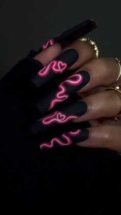 Cat Headphones, Different Types Of Nails, Punk Nails, Dope Nail Designs, Birthday Stuff, Acrylic Nails Coffin Pink, Unique Acrylic Nails, Acrylic Nails Coffin Short