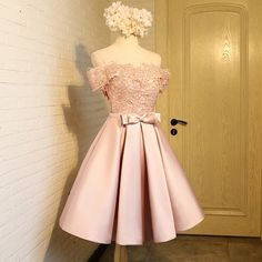 Graduation Dresses For 8th Grade, Off The Shoulder Homecoming Dress, Multiway Bridesmaid Dress, Pink Graduation, School Event Dress, Beach White Dress, Off Shoulder Evening Dress, Vestidos Color Rosa, Pink Party Dresses