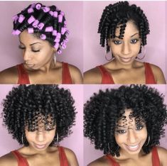 Perm Rods Cold wave rods can be used to create many curly hair styles. Black Hair Perm, Natural Hair Perm Rods, Natural Hair Rod Set, Roller Set Hairstyles, Hair Rods, Curly Styles