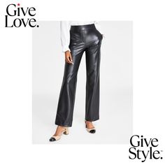 in stock Pocket Pants, Fall Winter Outfits, Anne Klein, Straight Leg Pants, Black Pants, Leather Pants, Winter Outfits, Straight Leg, Pick Up