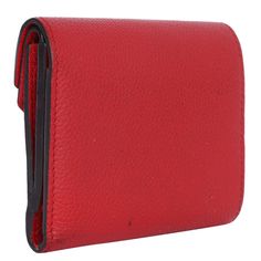 Authentic, pre-loved Louis Vuitton monogram double V compact wallet. Features red leather with monogram canvas, double snap closure, 4 interior slots for credit cards, 2 slip pockets for cash or business cards, coin purse, billfold slot. You will love this wallet! Authenticity date code: See photos CA1108 Made in 2018 Elegant Red Wallet With Interior Card Slots, Luxury Red Bifold Wallet, Red Luxury Wallet For Everyday Use, Rectangular Red Wallet With Zipper Closure, Luxury Red Wallet With Zipper Closure, Compact Wallet, Quality Handbags, Waist Bags, Bag Packaging