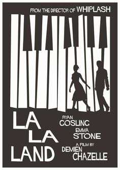 the poster for la la land, starring from the director of whiplashh and other films