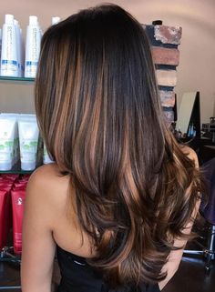 Straight Black Hair, Balayage Blonde, Caramel Hair, Brown Balayage, Trendy Hair Color, Hair Color Highlights, Hair Color Balayage