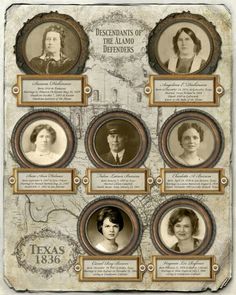 an old time photo with six women in the same family tree, including two men and one woman