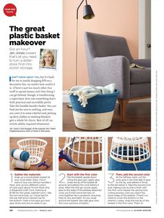 an article in the magazine shows how to make a basket