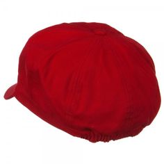 Newsboy - Red Cotton Elastic Big Size Cap | Coupon Free | e4Hats.com Retro Adjustable Cotton Fitted Hat, Adjustable Retro Cotton Fitted Hat, Cotton Brimmed Baseball Cap, One Size Fits Most Brimmed Cotton Baseball Cap, Hip Hop Cotton Cap, Classic Red Cotton Baseball Cap, Hip Hop Cotton Fitted Hat With Curved Brim, Classic Cotton Fitted Hat With Visor, Red Cotton Flat Cap Hat