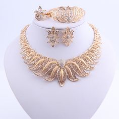 Necklace Earrings Bracelet Ring in Nigerian Wedding Set Bridal Crystal Turkish Jewelry     Condition:100% Brand New QTY:1set Material:gold/silver plated alloy,crystal Size:as the picture show Color:as the picture show Perfect processing 100% physical picture PaymentDelivery detailsTerms of salesAbout usContact us Payment We prefer you pay via paypal Payment must be received within 3 workdays unless buyer has contacted us before with any specific reasons. All our items will ship worldwide. The shipping and handling cost is the same everywhere. We will ship it via Airmail within 2workdays after received the payment. Delivery details 1, All items will be shipped by Postal Service within 24 hours once the payment received on the working day. if you need fast shipping, please contact with us in Ab Fab, Turkish Jewelry, Bracelet Ring, Nigerian Wedding, Payment Received, Paypal Payment, Wedding Set, Postal Service, Necklace Earrings