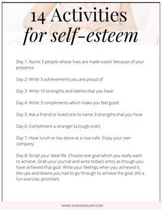 Building Self Confidence, Building Self Esteem, Therapy Worksheets, Self Confidence Tips, Journal Writing Prompts, Mental And Emotional Health, Self Care Activities