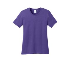 Buy the Port & Company® Colors Core Cotton Ladies T-Shirt at Michaels. com. An indispensable t-shirt in our classic silhouette-with a very friendly price An indispensable t-shirt in our classic silhouette-with a very friendly price. Due to the nature of 50/50 cotton/polyester neon fabrics, special care must be taken throughout the printing process. Details: Available in multiple colors and sizes 5.4 ounce 100% cotton 50/50 cotton/poly (Neon Blue, Neon Orange, Neon Green, Neon Pink, Neon Yellow, Classic Purple Crew Neck Top, Basic Purple Short Sleeve T-shirt, Basic Purple T-shirt With Relaxed Fit, Basic Purple Crew Neck T-shirt, Basic Purple Plain T-shirt, Plain Purple Cotton T-shirt, Classic Purple Cotton Tops, Purple Cotton Classic Style Tops, Classic Purple Relaxed Fit Top