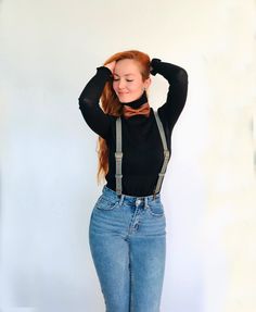 These women leather suspenders are perfect for creating a relaxed, put-together look for casual and special occasions. Made with a Y-back construction design and finger clips, these leather suspenders pair well with jeans and skirts. Our 100% handmade leather suspenders have matching elastic straps below front and back to provide a flexible fit and it gives you more comfort and mobility while wearing them, than full leather suspenders. Buckle strap leather braces are available in taba, black, brown, burgundy and gray in 3 different sizes (S, M, L). Please check the variations. * Small       : 30-35 inches * Medium  : 35-40 inches * Large       : 40-45 inches Leather suspenders have adjustable lenght and the elastic straps front and back increase that adjustable lenght of suspenders. ► Meas Cheap Women's Suspender Dress With Adjustable Straps, Cheap Casual Suspender Dress For Party, Chic Cheap Suspender Dress For Women, Cheap Sleeveless Jumpsuits With Suspenders, Leather Suspenders And Bow Tie, Cheap Women's Suspender Dress, Cheap Cotton Suspender Dress For Women, Cheap Cotton Suspender Dress For Spring, Cheap Casual Suspender Dress For Summer