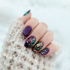 Halloween Chunky Glitter Nails, Ritzy Dips, Boho Nails, Vintage Nails, Dip Nails, Why So Serious, Halloween Nail Designs, Rainbow Nails, Nail Designs Glitter