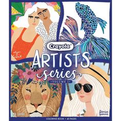 crayola artists series vol 1 coloring book for adults and children, includes 4 books