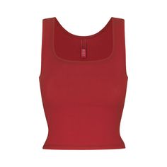 COTTON RIB TANK | BRICK MULTI - COTTON RIB TANK | BRICK MULTI Rapper Shirts, Length Check, Womens Sleeveless Tops, Fire Fits, Red Tank Tops, Simple Trendy Outfits, Cotton Tank Top