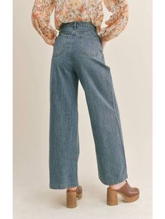 Introducing Willa Denim Pants, for when you want to put some pants on and shoot for the look of the stars. With these mid-wash denim pants, you'll be looking chic and feeling comfy in no time, with a pleated waist, high waisted fit, and wide leg. Put 'em on, and get ready to shine! 100% Cotton Fall Denim, Candles For Sale, To Shine, Ladies Boutique, No Time, Affordable Fashion, Denim Wash, Denim Pants, Wide Leg