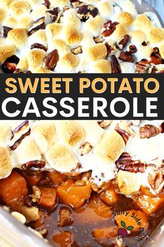 this sweet potato casserole has been made in the oven and is ready to be eaten