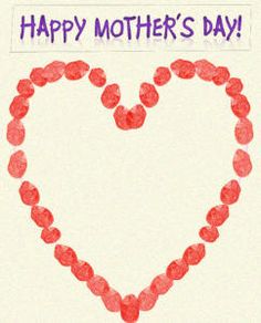 a heart made out of circles with the words happy mother's day written on it