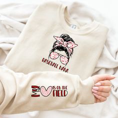 Baseball Gf, Baseball Girlfriend, Gigi Shirts, Nana Shirts, Messy Bun, The Field, Sleeve Designs, Shirt Design, Sublimation Design