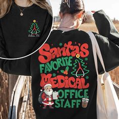 Christmas Office Staff Shirt, Medical Office Staff Nurse Christmas Shirt, Doctor, Healthcare Worker Shirt, Hospital, Medical, Clinical Staff 🌟 Greetings, Esteemed Customers! 🌟 We want to express our sincere appreciation for visiting our page. Highlandreign is a boutique-style business owned by women, committed to providing exceptional quality and service to our valued clientele. Discover our exquisite selection of designs crafted exclusively for you. Indulge in the luxury of personalized t-shirts for those special moments. We proudly curate from a variety of respected brands. If you have a specific brand preference, please contact us. Otherwise, we'll be happy to share our available stock with you. 🌟 Fabric Details 🌟 * Our shirts are made of 60% cotton and 40% polyester for your comfor Office Christmas Shirts, Dr Office, Staff Nurse, Office Shirt, Office Staff, Nurse Christmas, Medical Office, The Office Shirts, Boutique Style