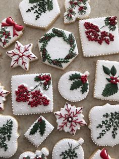 decorated christmas cookies on a table