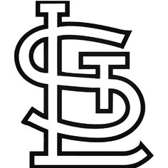 the st louis logo is shown in blue and white, as if it was made from paper