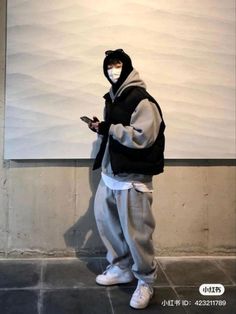 Casual Man Outfit, Man Outfit Casual, Winter Outfits Men Streetwear, Man Street Style, Korean Street Fashion Men, Streetwear Fashion Men, Outfits Men Streetwear, Asian Streetwear, Streetwear Korean