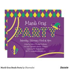 mardi gras party flyer