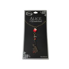 alice and the wonderland necklace with red beads