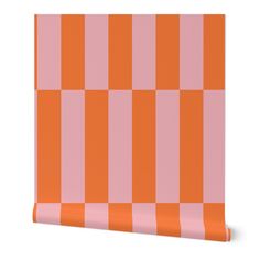 an orange and pink checkerboard wallpaper with horizontal stripes on the bottom half