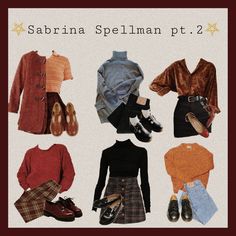 Plus Size Moody Aesthetic, Salem Summer Outfits, Sabrina Spellman Aesthetic 90s, The Chilling Adventure Of Sabrina Outfit, Sabrina Spellman Outfit Inspiration, Sabrina Spellman Aesthetic Outfits, Fox Inspired Outfit, Sabrina Spellman Outfit 90s, Chilling Adventures Of Sabrina Outfits