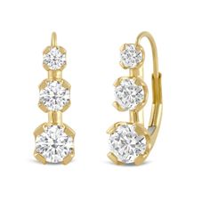 Bella Luce® white diamond simulant 2.00ctw round, 14k yellow gold earrings with velvet gift box. Meaures approximately 0.19" L x 0.19" W and has leverback backings. The diamond equivalent weight is 1.21ctw. Gia Certified Gold Diamond Earrings In 14k Gold, Hypoallergenic Yellow Gold Round Diamond Earrings, Gia Certified Gold Diamond Earrings For Formal Occasions, Hypoallergenic Yellow Gold Round Cut Earrings, Hypoallergenic Round Cut Jewelry For Formal Occasions, Hypoallergenic Round Diamond Earrings In 14k Gold, Hypoallergenic Round Diamond Earrings, Gold Hypoallergenic Round Cut Diamond Earrings, Gia Certified 14k Gold Diamond Earrings