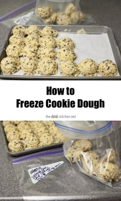 how to freeze cookie dough in an icebox and then put it in the freezer