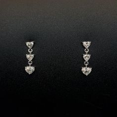 Simply Beautiful! Vintage Heart Shape Diamond Gold Drop Earrings. Each Heart shape Drop Earring is securely Hand set with Diamonds, weighing approx.0.81tcw. Hand crafted in 14K White Gold. Post fittings. Silicon Backs. More Beautiful in Real time! Sure to be admired…A piece you'll turn to time and again! Heart Shaped Diamond, Vintage Heart, Diamond Gold, Drop Earring, Gold Drop Earrings, Simply Beautiful, Heart Shape, Real Time, Gold Diamond