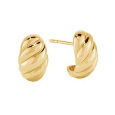 Add a touch of chic elegance with our Mini Croissant Earrings, featuring a refined twisted design reminiscent of a classic croissant. These stylish earrings are perfect for any occasion, blending modern sophistication with timeless charm. Elevate your accessory collection with these versatile and unique earrings, ideal for adding a subtle yet distinctive touch to your look. Made with stainless steel base with a thick layer of high quality 18k gold plating over stainless steel ensuring lasting qu Croissant Earrings, Mini Croissant, Stylish Earrings, June Birthstone Jewelry, Gold Stud Earrings, Stylish Earring, Jewelry Ring Box, Pearl Jewellery Earrings, Chic Jewelry