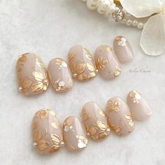 Chinese Wedding Nails, Nail Art For Girls, Nail Instagram, Asian Nails, Vintage Nails, New Nail Designs, Stylish Nails Designs, Minimal Nails, Pretty Nail Art Designs