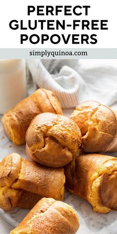 the perfect gluten - free popovers recipe is made with only three ingredients