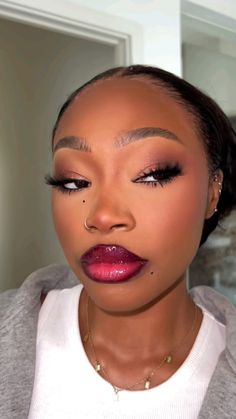 Dark Skin Makeup Tutorial, Makeup Black Women, Work Makeup, Swag Makeup, Dope Makeup, Black Makeup