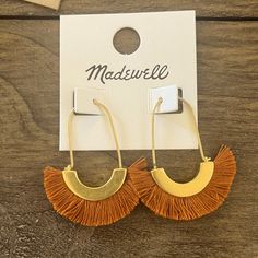 Never Worn Gold Ear Crawlers, Green Tassel Earrings, Pearl Earring Set, Madewell Jewelry, Medium Hoop Earrings, Thread Earrings, Coin Earrings, Crystal Stud Earrings, Gold Orange