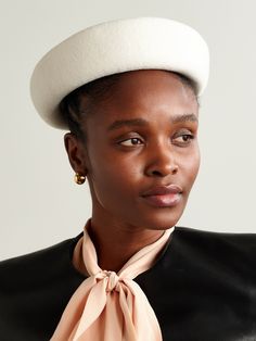 Modeled on classic pillbox styles, Gigi Burris' 'Laura' hat has been handmade in New York from wool-felt. Stars like Janelle Monae and Lady Gaga are fans of the style, so look to them for ideas on how to wear yours. Felt Stars, Janelle Monae, Face Drawing Reference, Janelle Monáe, Elegant Hats, Pillbox Hat, Millinery Hats, Jo Malone London, Beauty Sets